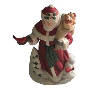 Avon Fine Collectable Santa with Cardinal Figurine